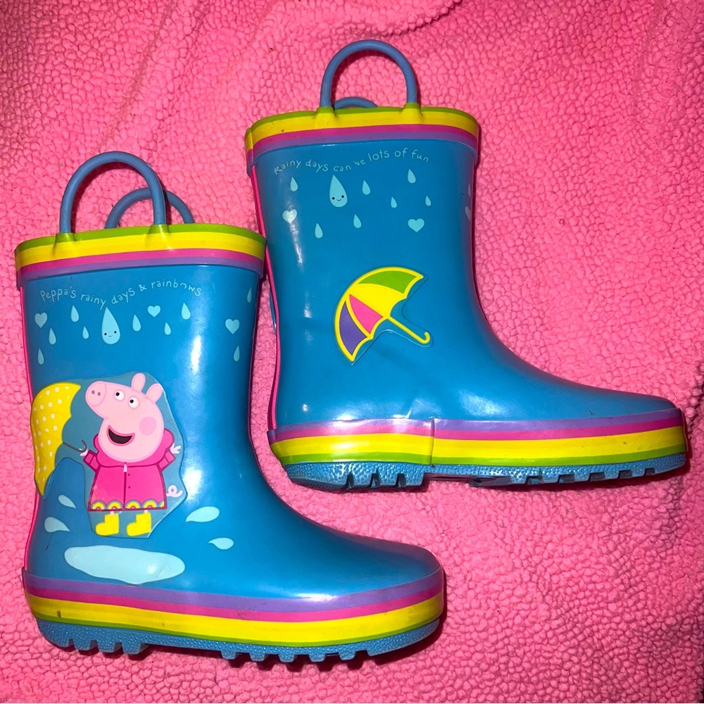 Peppa Pig Kids Rain Boots - Toddler Size 9-10